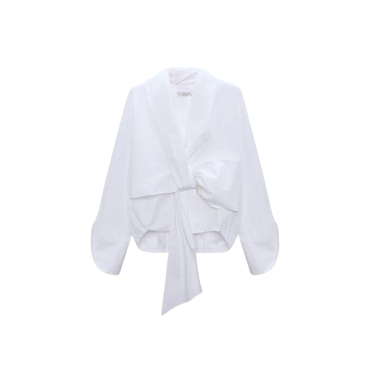 Poplin Power Blouse in Pure White