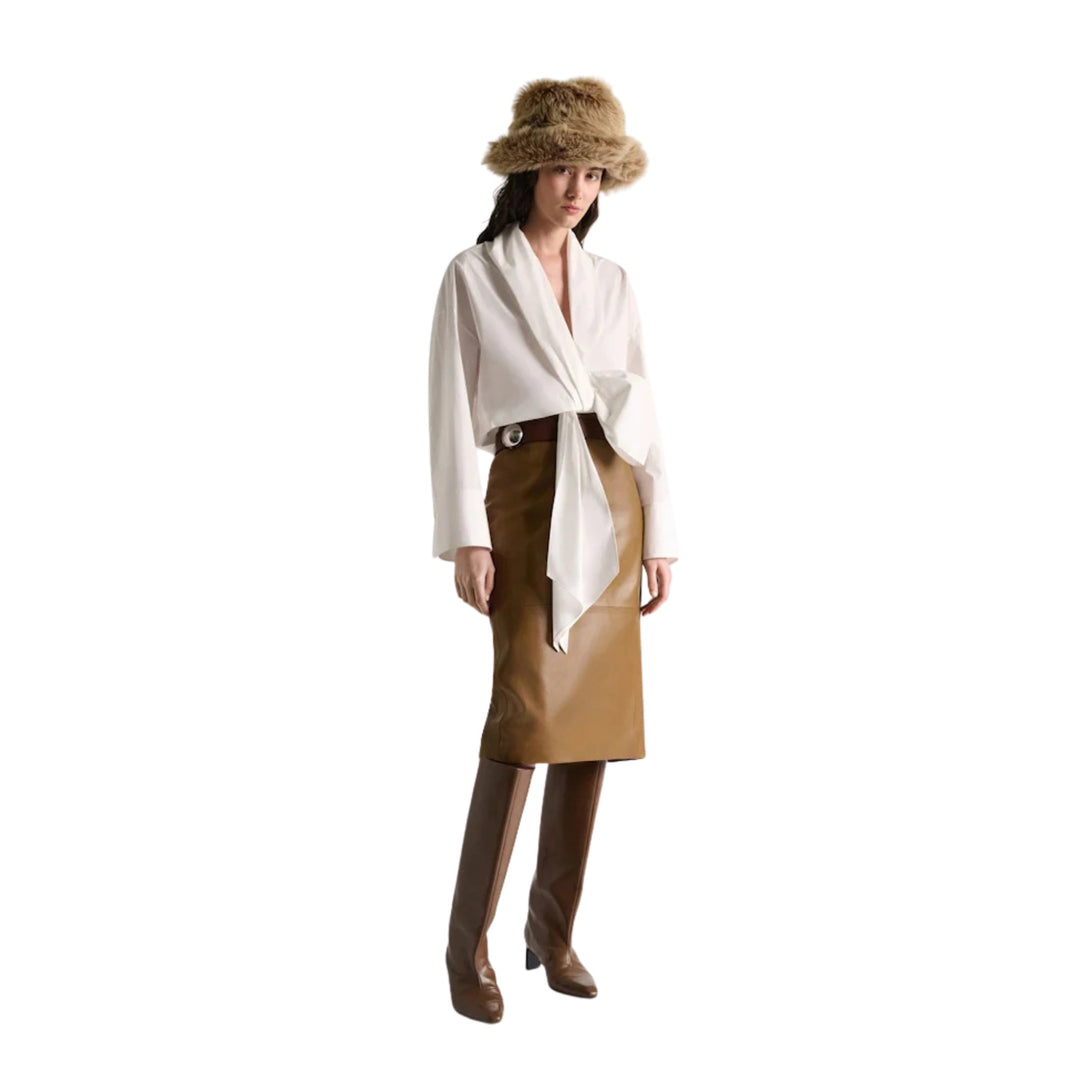 Poplin Power Blouse in Pure White