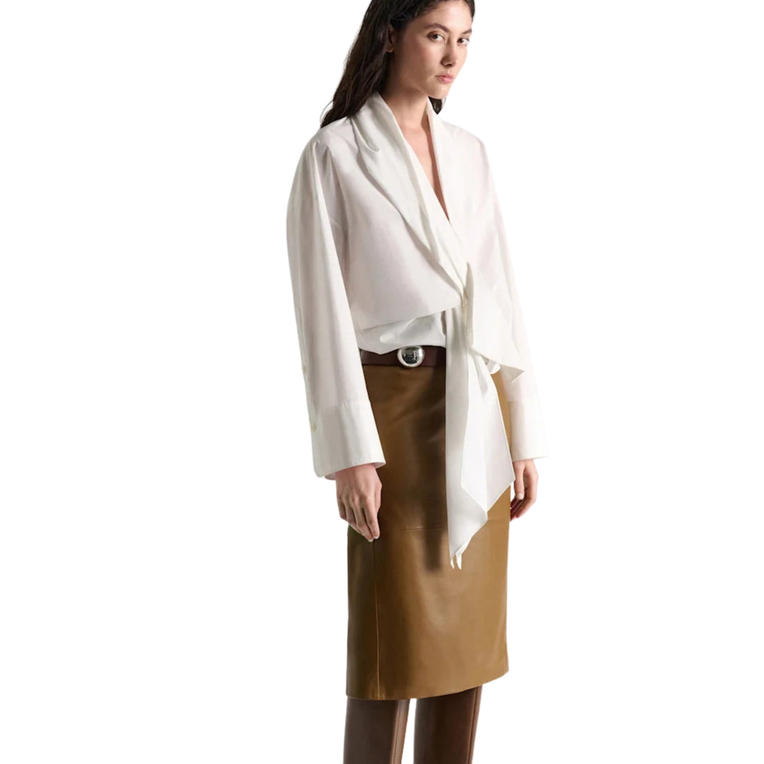 Poplin Power Blouse in Pure White
