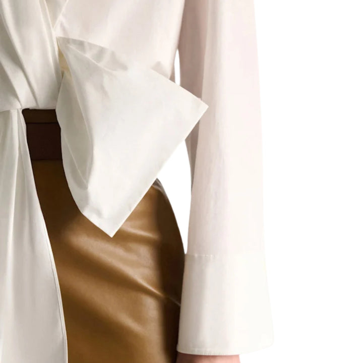 Poplin Power Blouse in Pure White