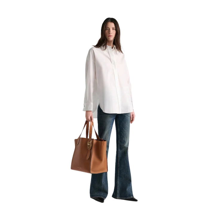 Poplin Power II Blouse in Pure White