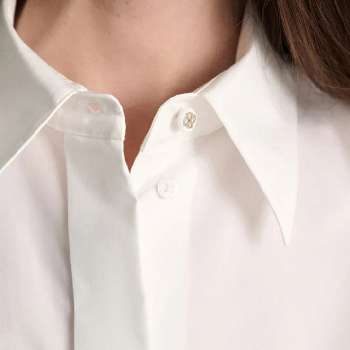 Poplin Power II Blouse in Pure White