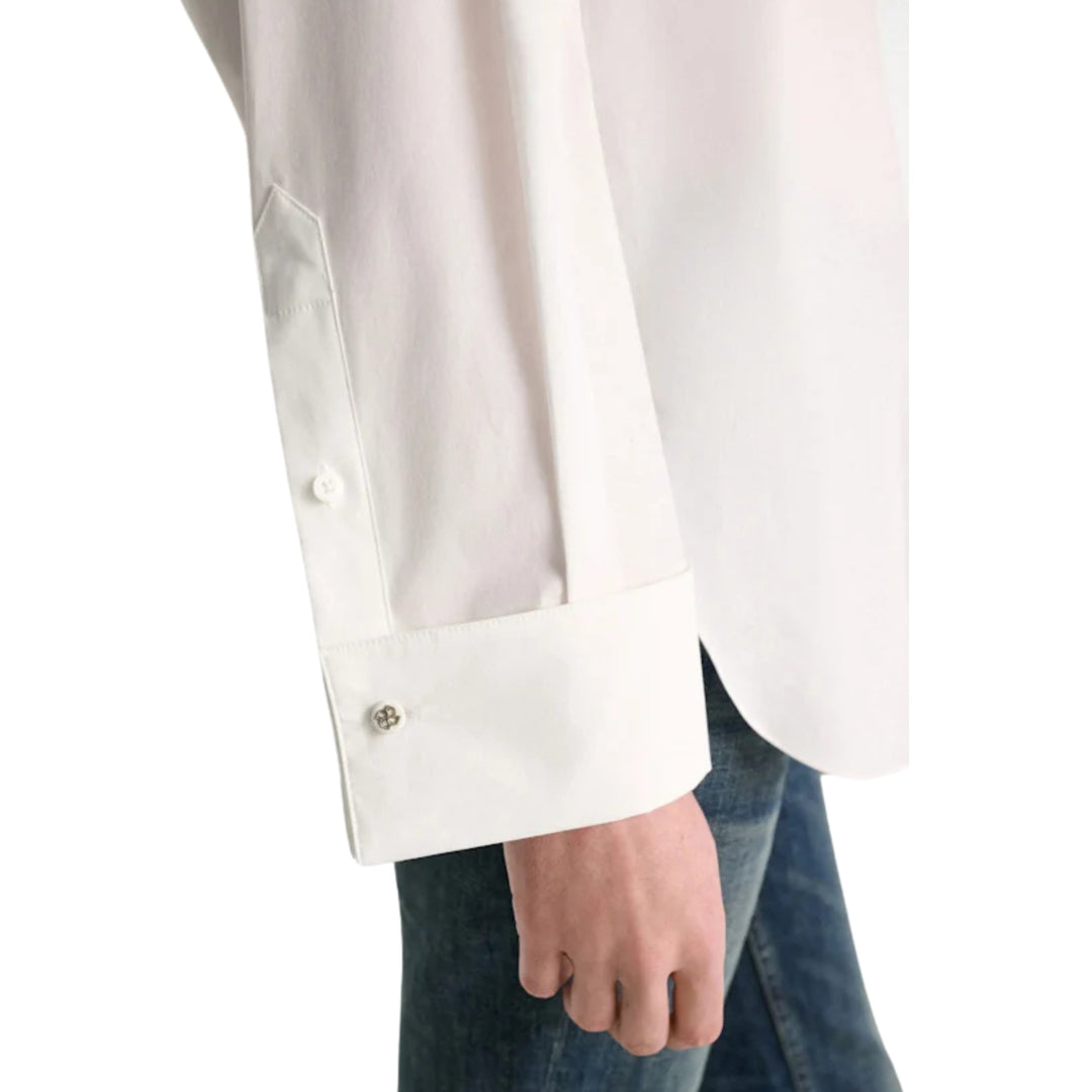Poplin Power II Blouse in Pure White