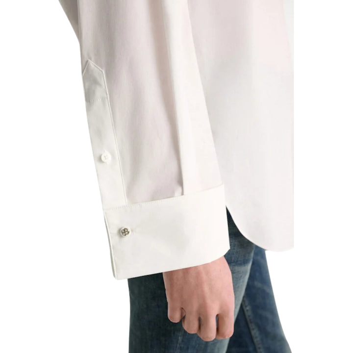Poplin Power II Blouse in Pure White