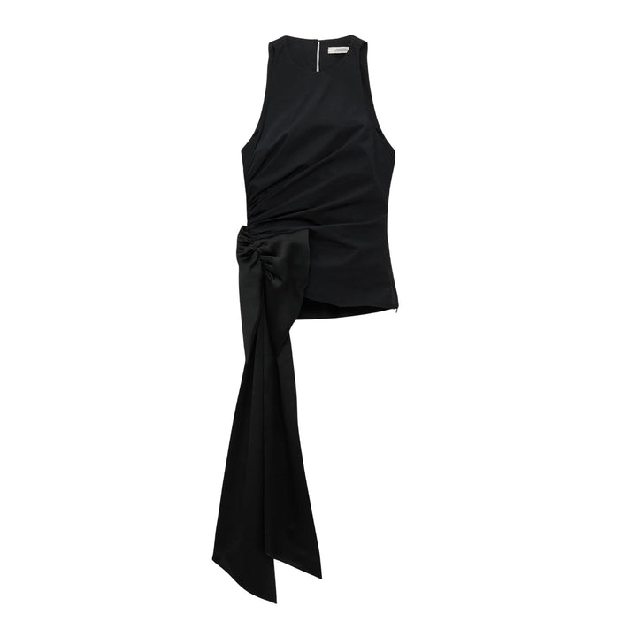 Poplin Power Top in pure black