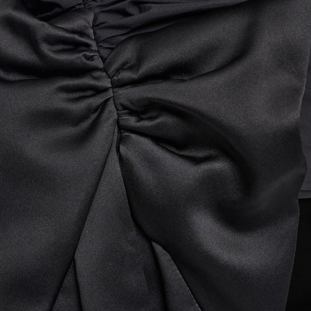 Poplin Power Top in pure black