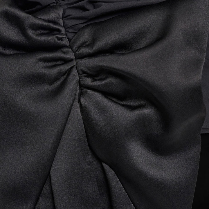 Poplin Power Top in pure black
