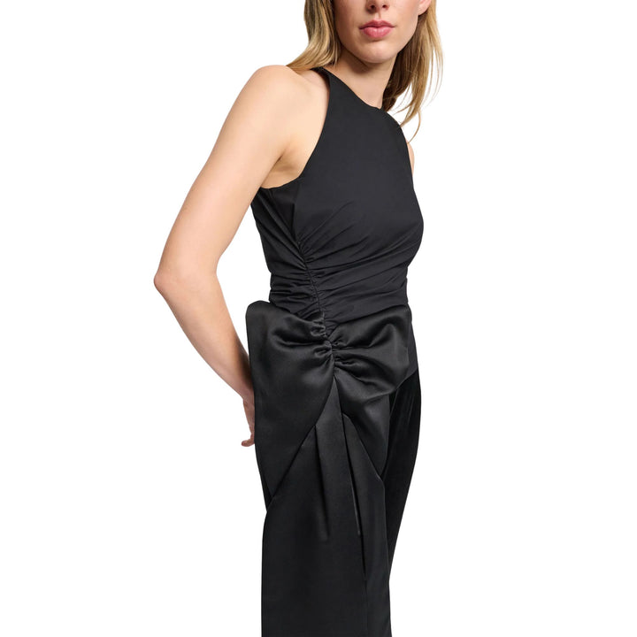Poplin Power Top in pure black