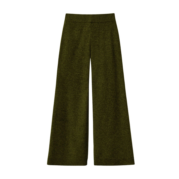 Pull On Wide Leg Knit Pant in Forest