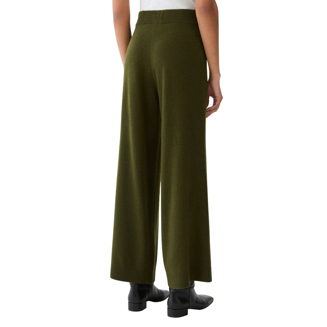 Pull On Wide Leg Knit Pant in Forest