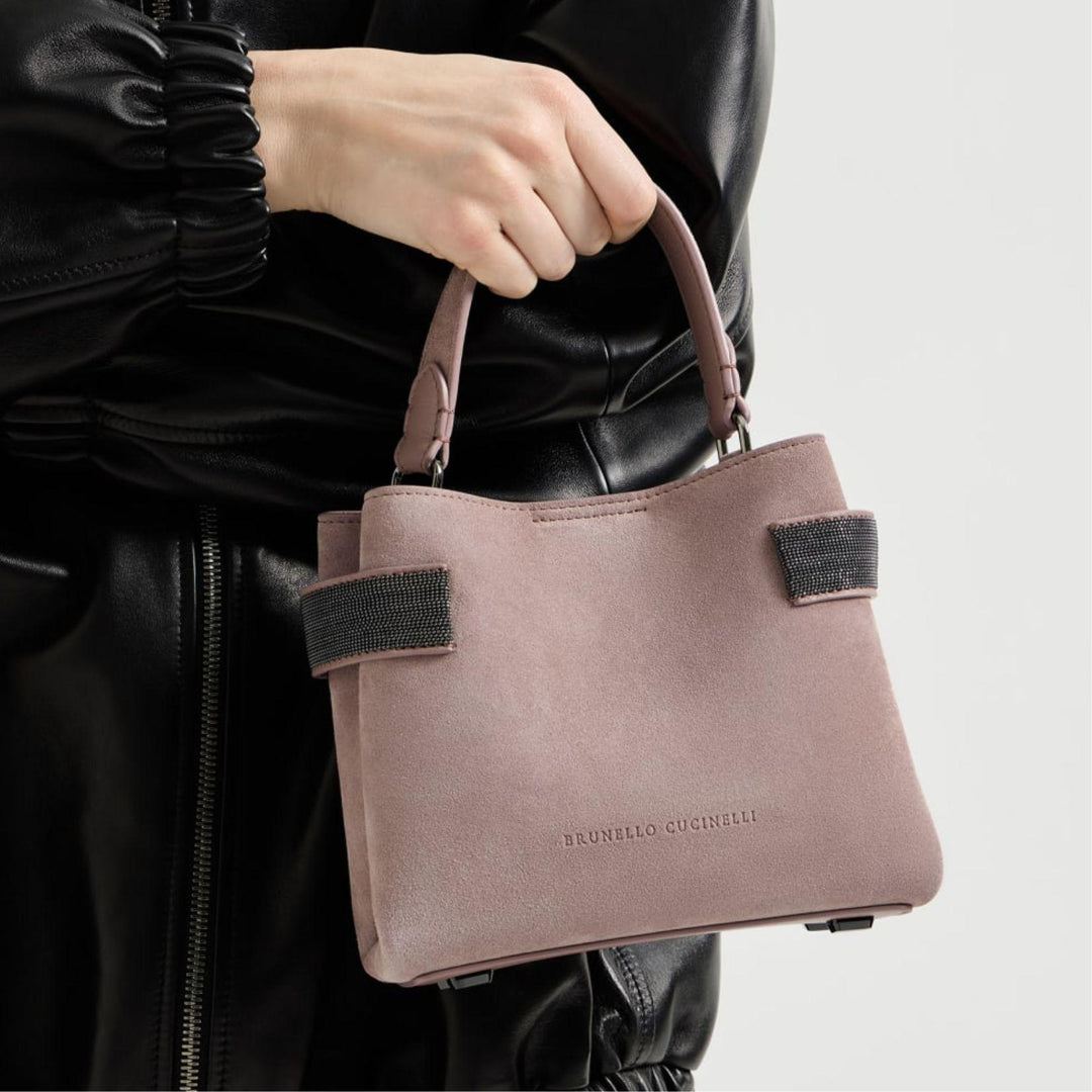 Purple Essence Small Suede Bag