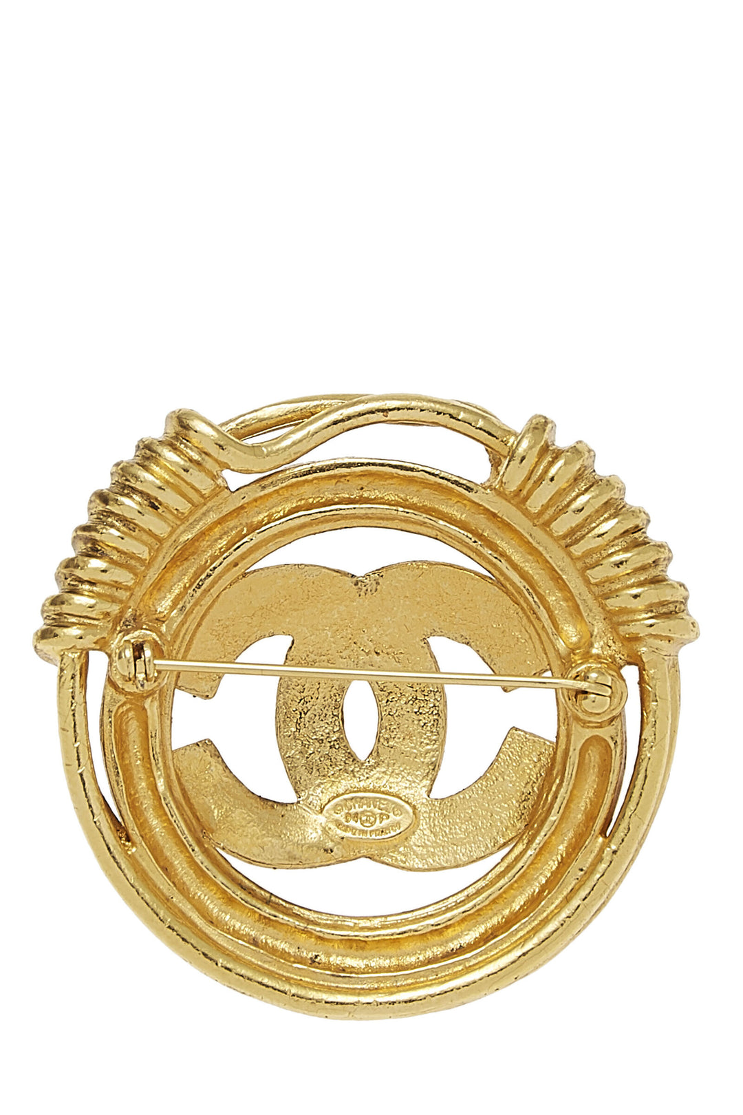 Chanel Gold Ring Border Pin