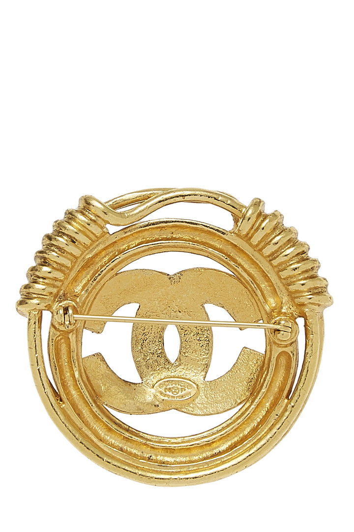Chanel Gold Ring Border Pin