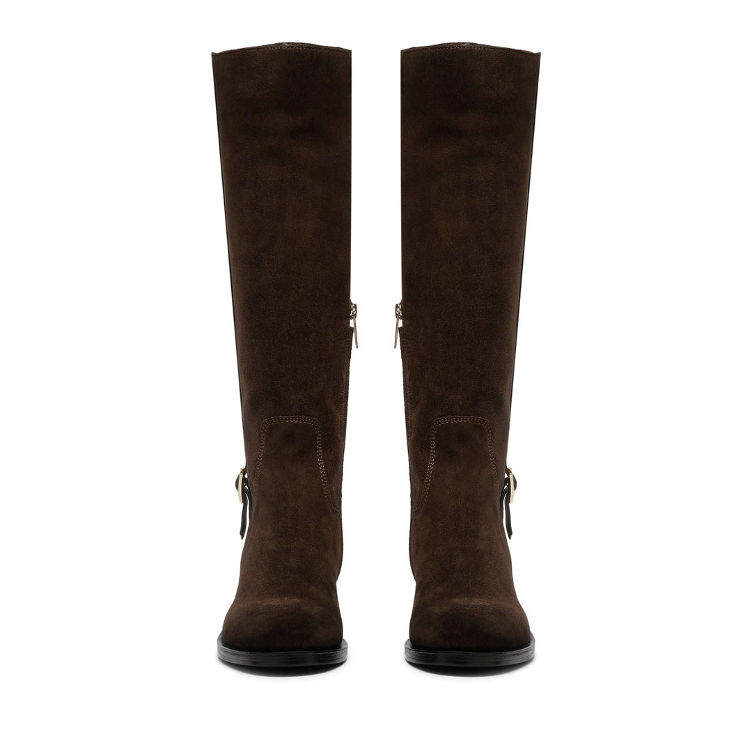 Suede Riding Boot