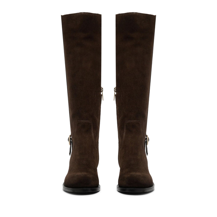 Suede Riding Boot