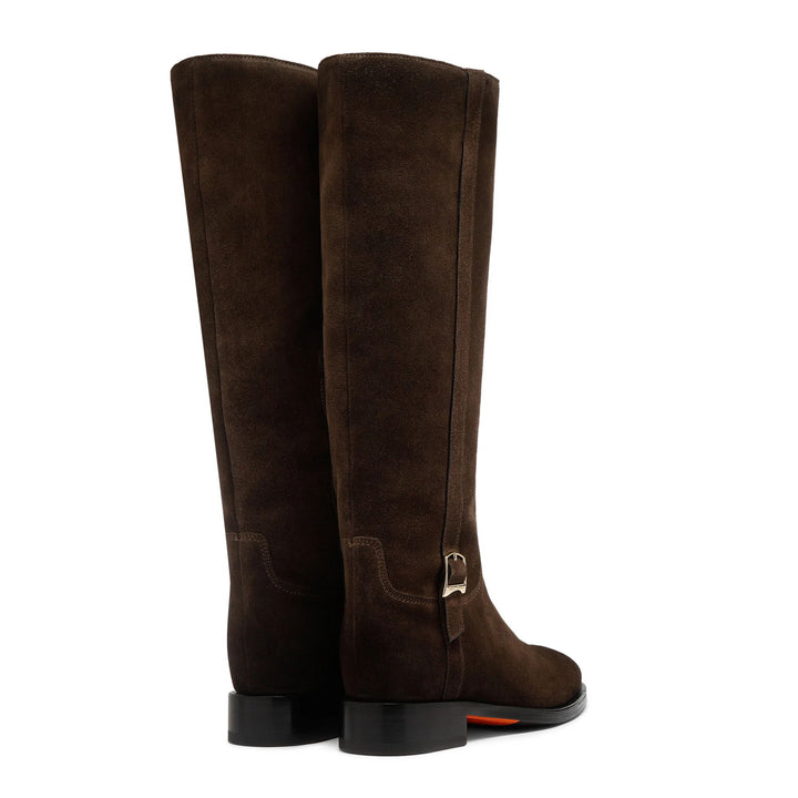 Suede Riding Boot