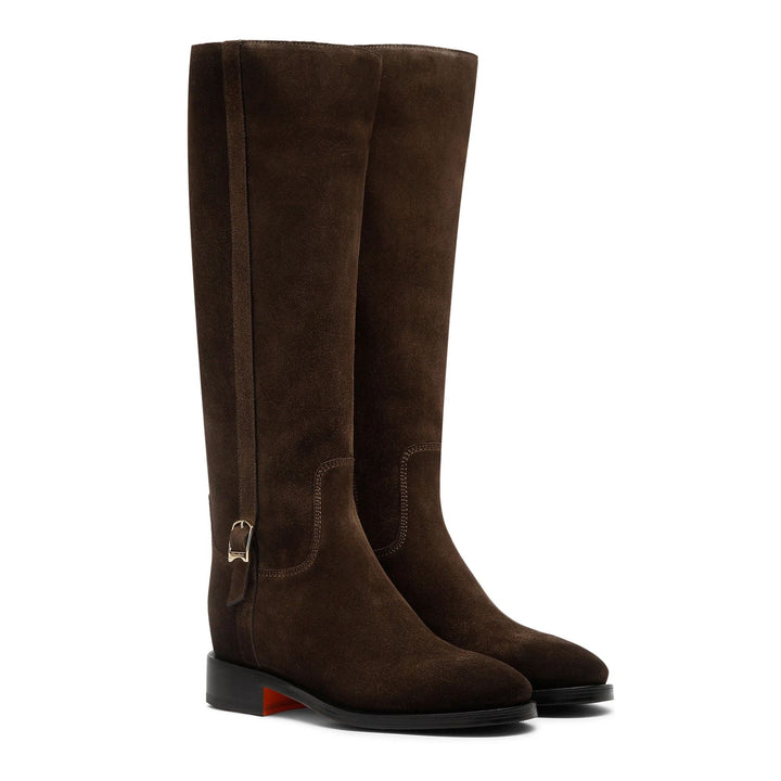 Suede Riding Boot