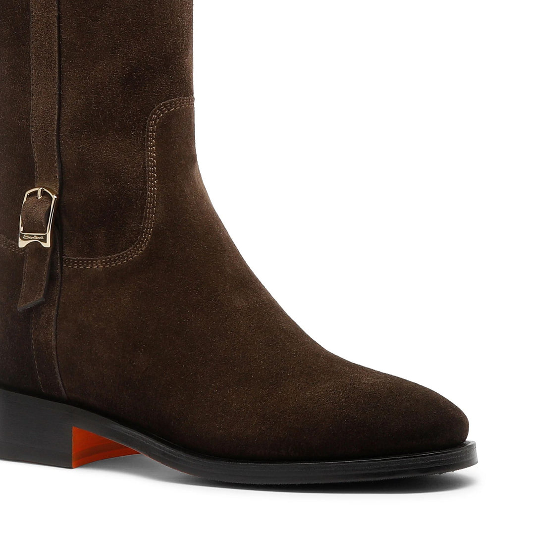 Suede Riding Boot