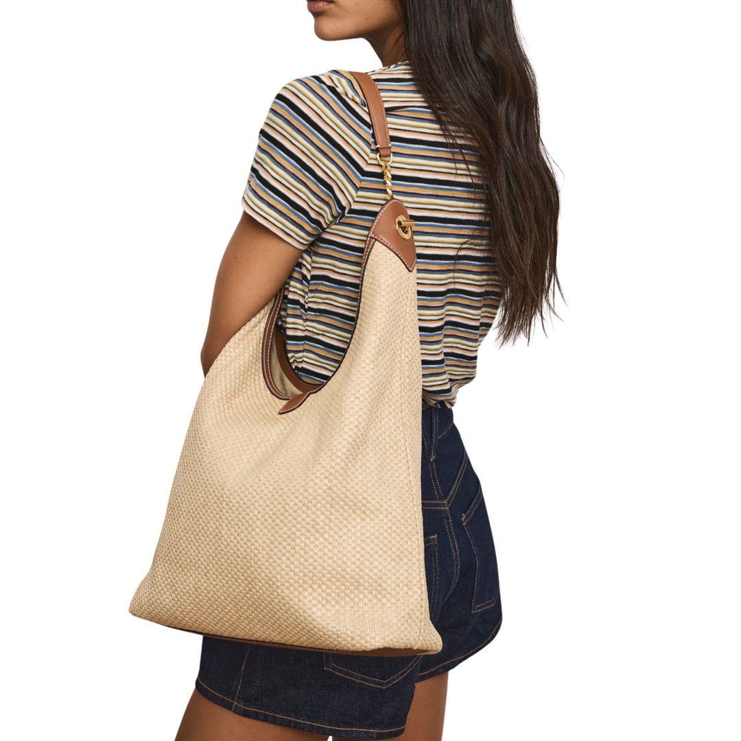 Raffia Jour Bag in Hazelwood/Natural
