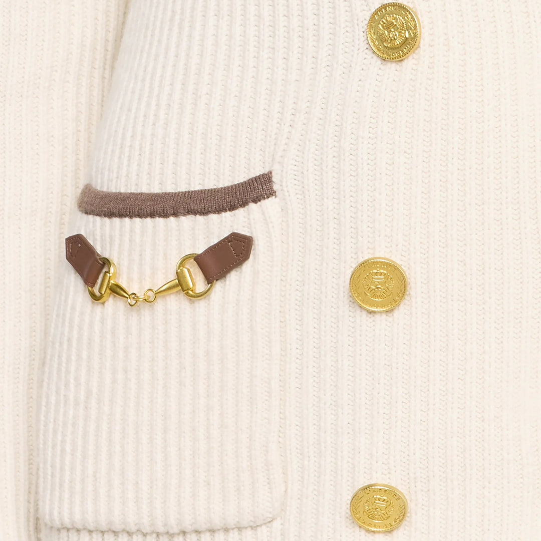 Ranch Knit Blazer in Ivory/Dark Cappuccino