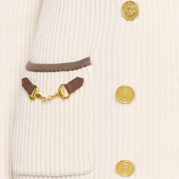 Ranch Knit Blazer in Ivory/Dark Cappuccino