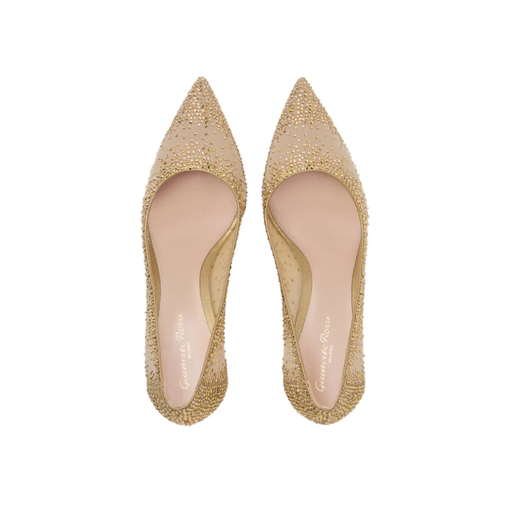 Rania 85 Pump in Nude Mesh/Crystal