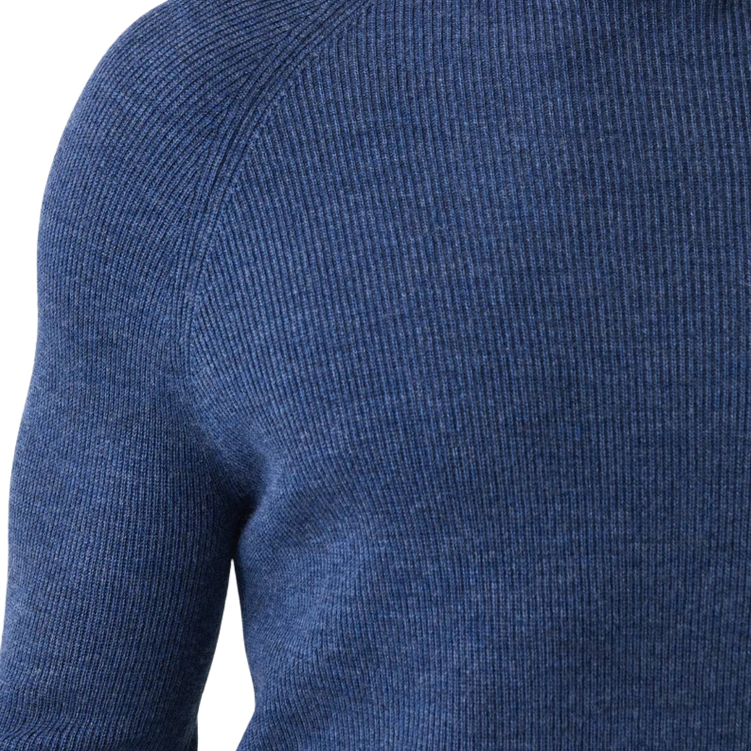 Rib Raglan Crewneck Sweater in Moonlight