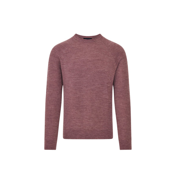 Rib Raglan Crewneck Sweater in Nostalgia Rose
