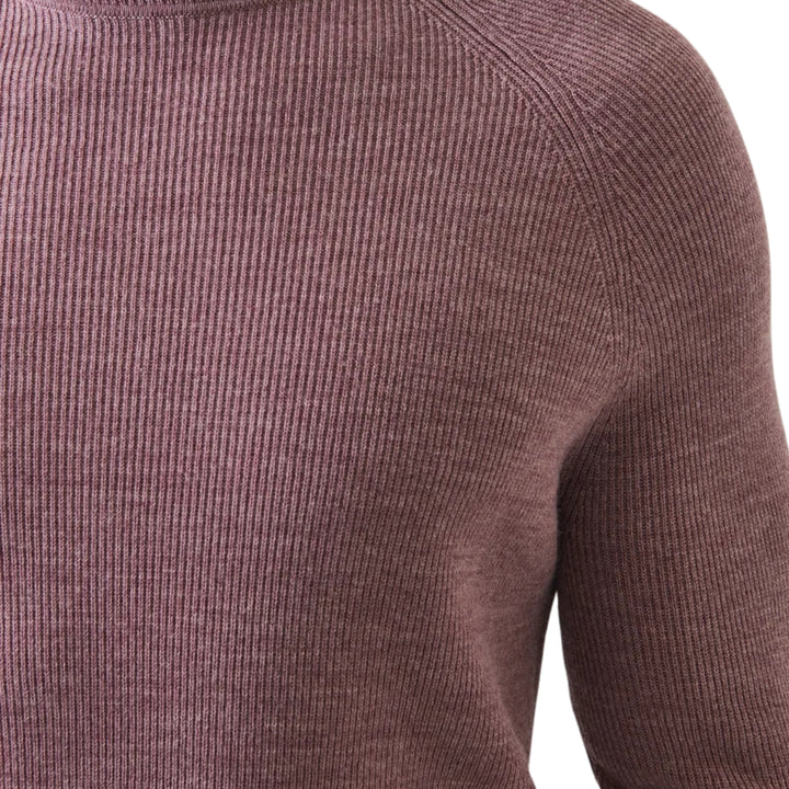 Rib Raglan Crewneck Sweater in Nostalgia Rose