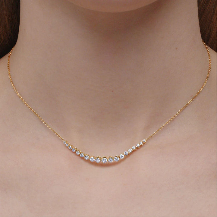 18K Gold Riviera Diamond Necklace
