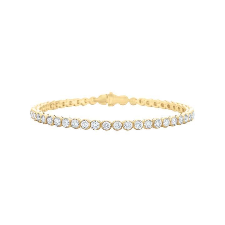 Riviera Line Bracelet with Bezel Set Diamonds