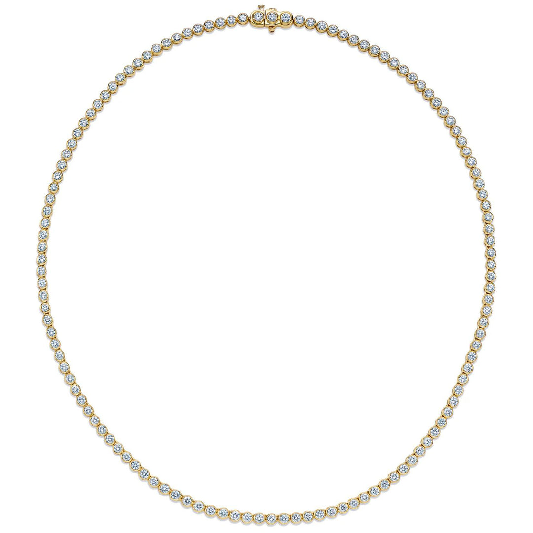 Riviera Bezel Set Diamond Necklace
