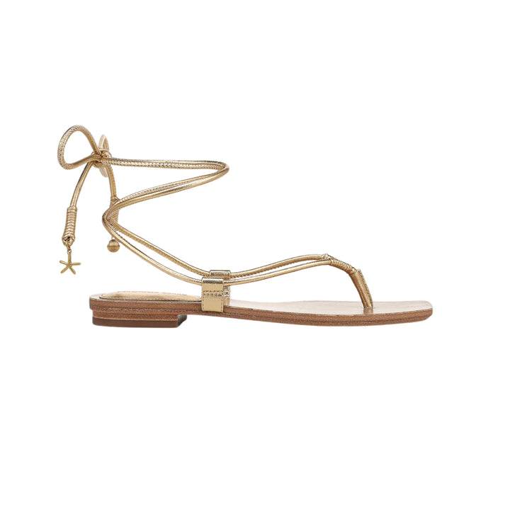 Rosetta Sandal in Pale Gold