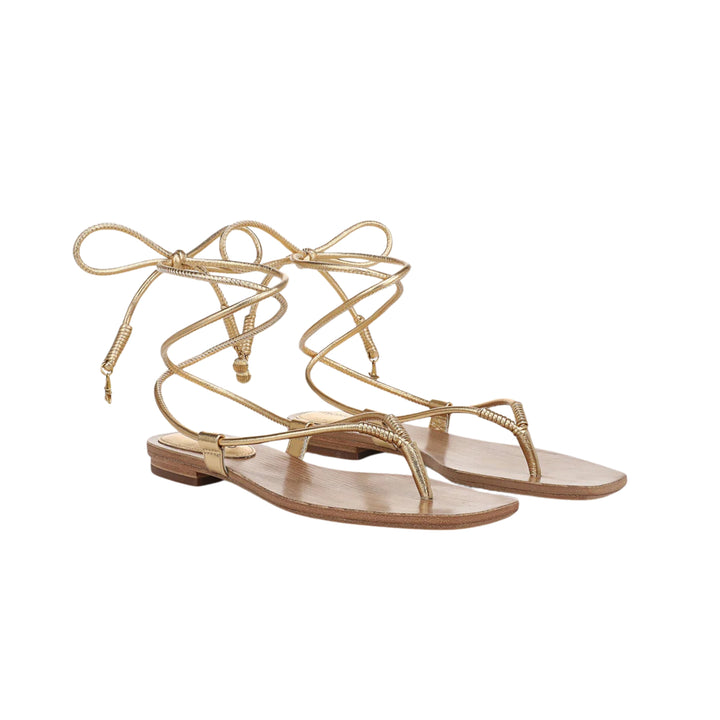 Rosetta Sandal in Pale Gold