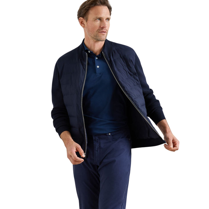 Roundhill Full-Zip Sweater in Navy