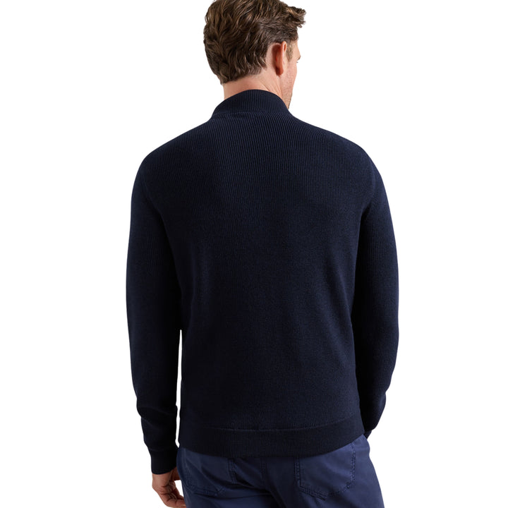 Roundhill Full-Zip Sweater in Navy