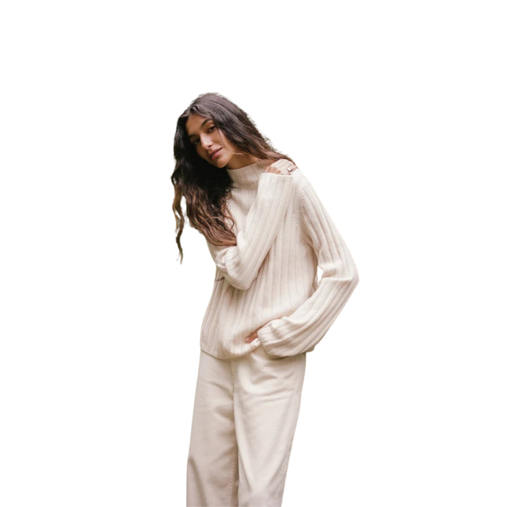 Rowan Turtleneck in Warm Ivory