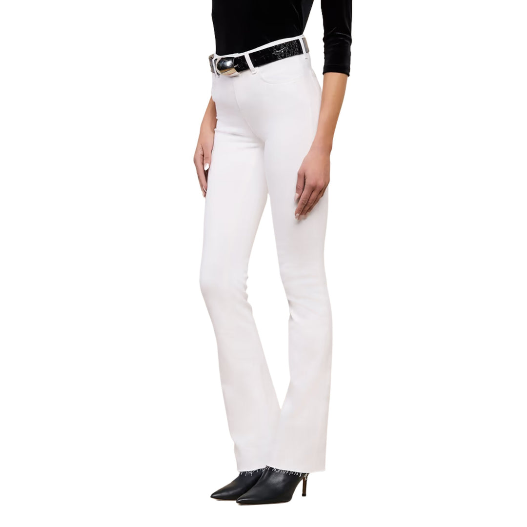 Ruth High Rise Straight Jean in Blanc