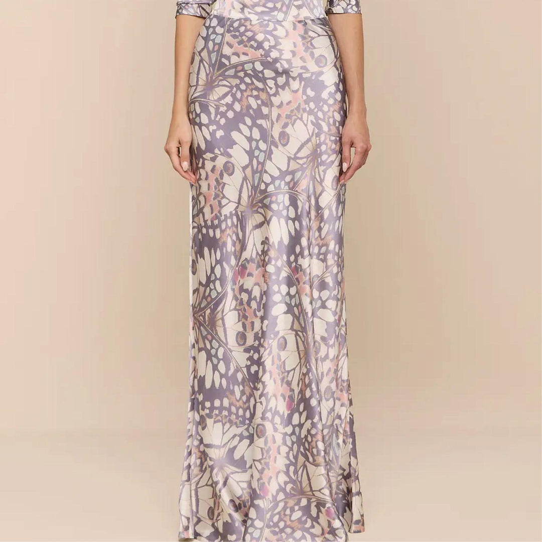 Ryker Butterfly Silk Maxi Skirt