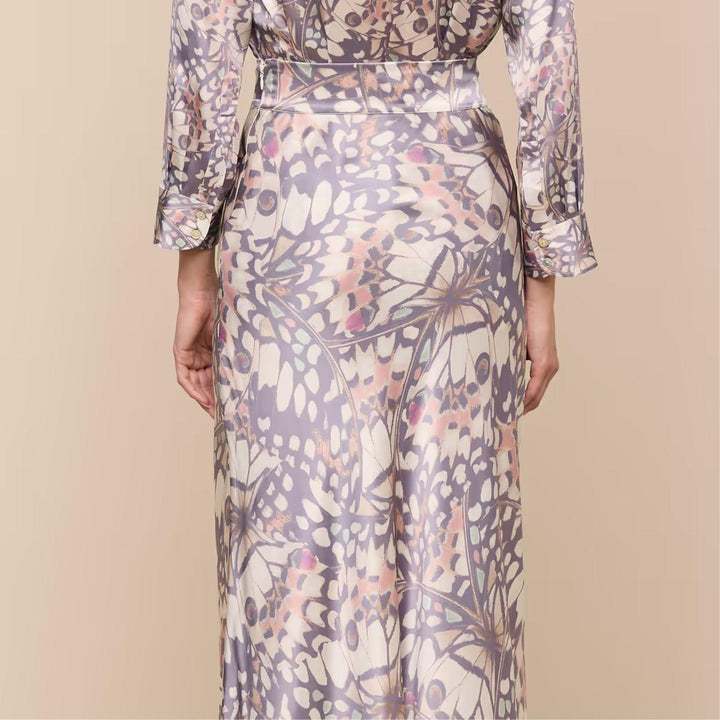 Ryker Butterfly Silk Maxi Skirt