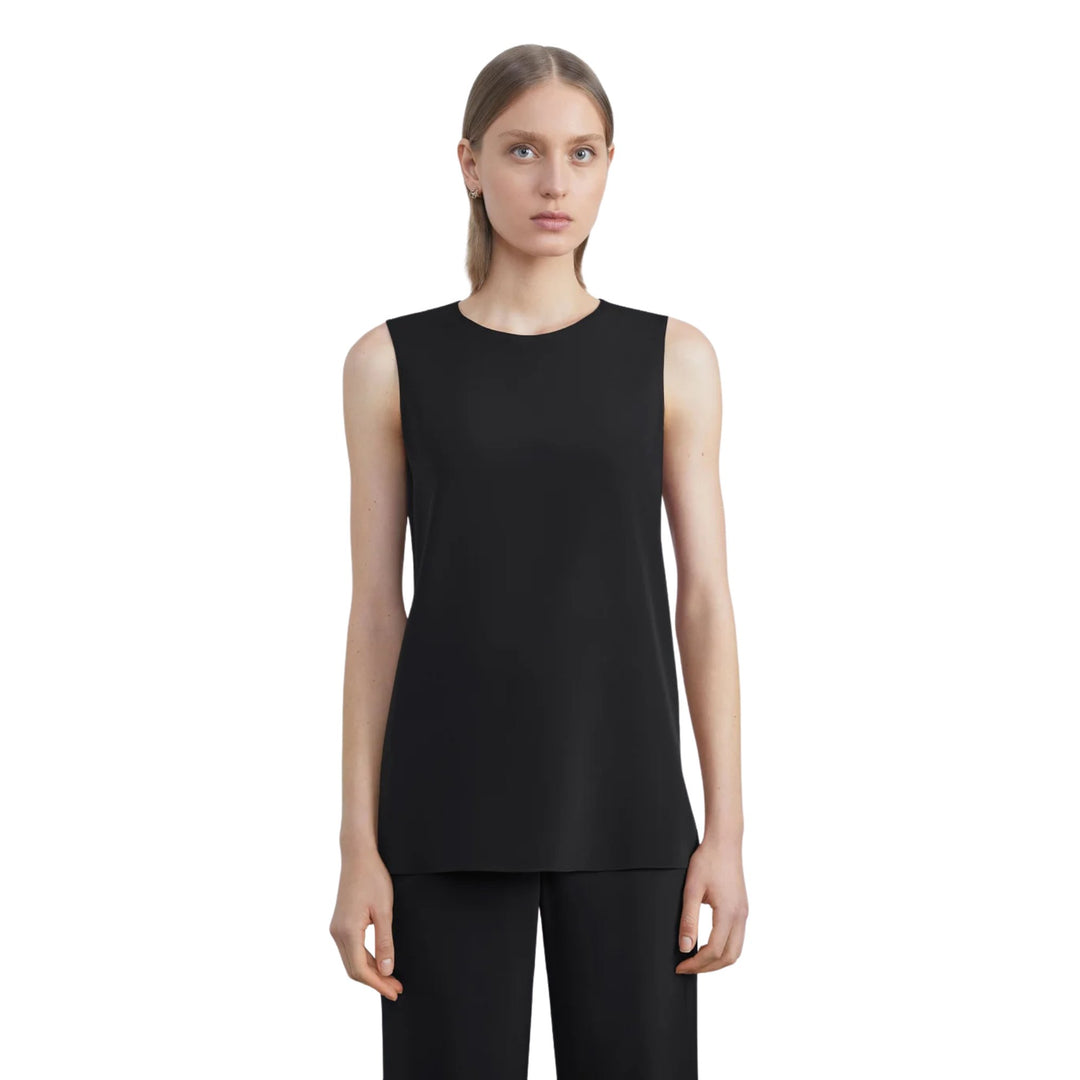 SLEEVELESS ADELA BLOUSE, Black