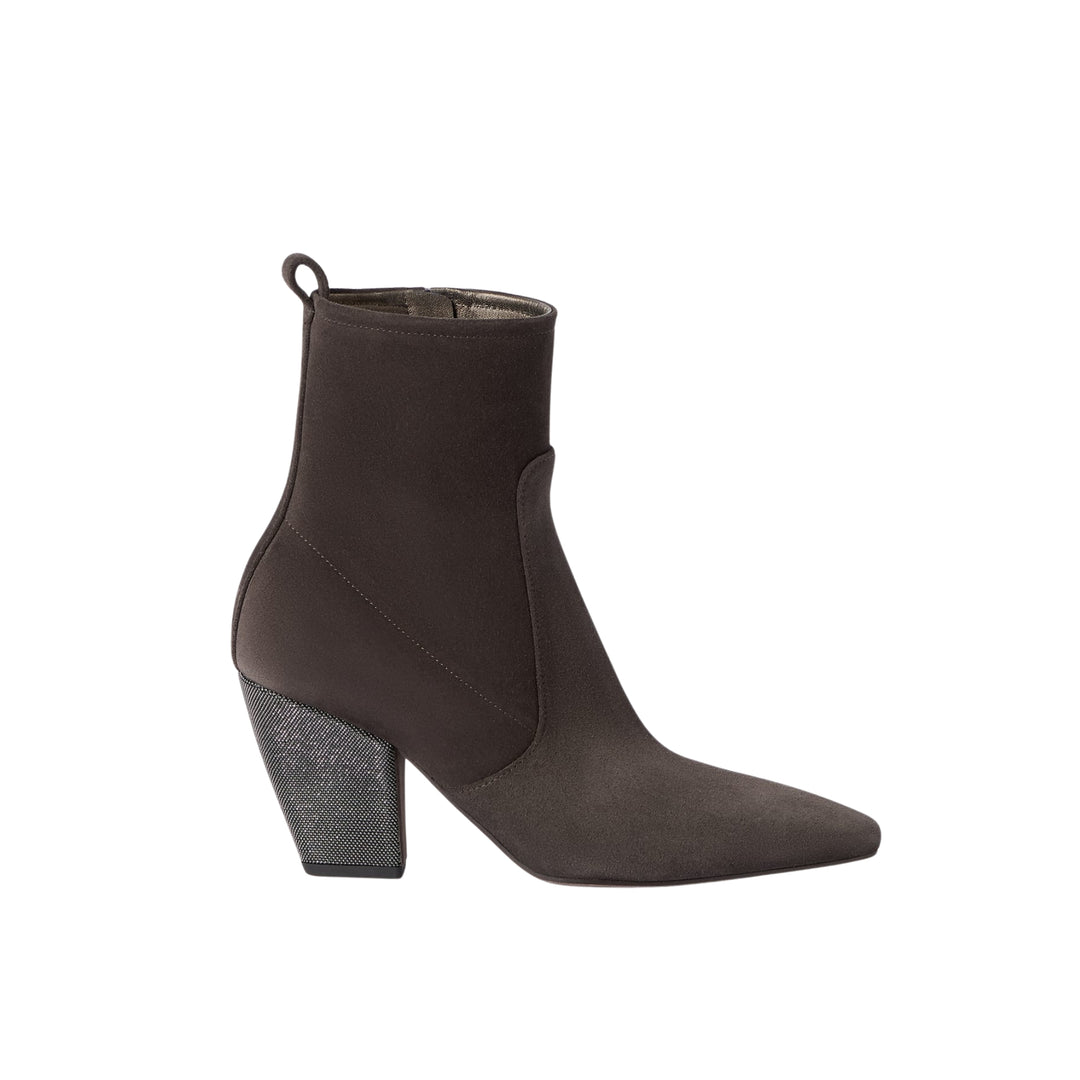 SUEDE CITY BLOCK HEEL WITH MONILI - 8 CM