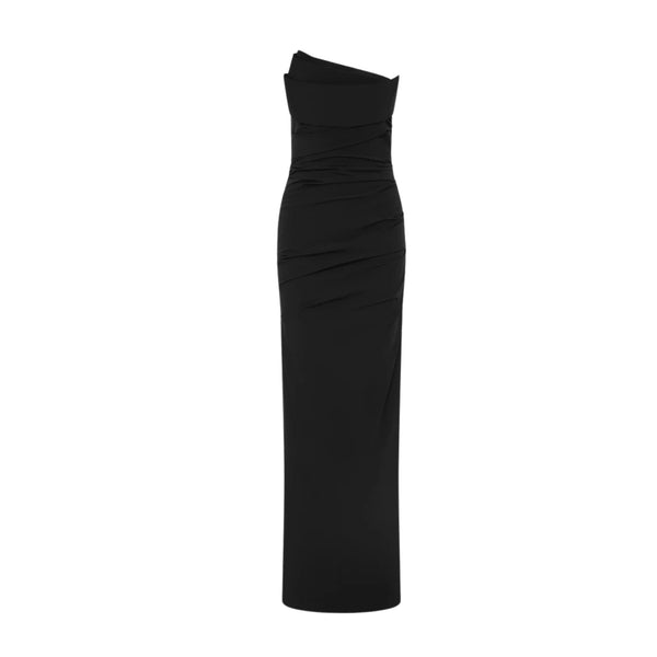 Salma Strapless Gown in Black