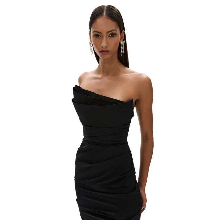 Salma Strapless Gown in Black
