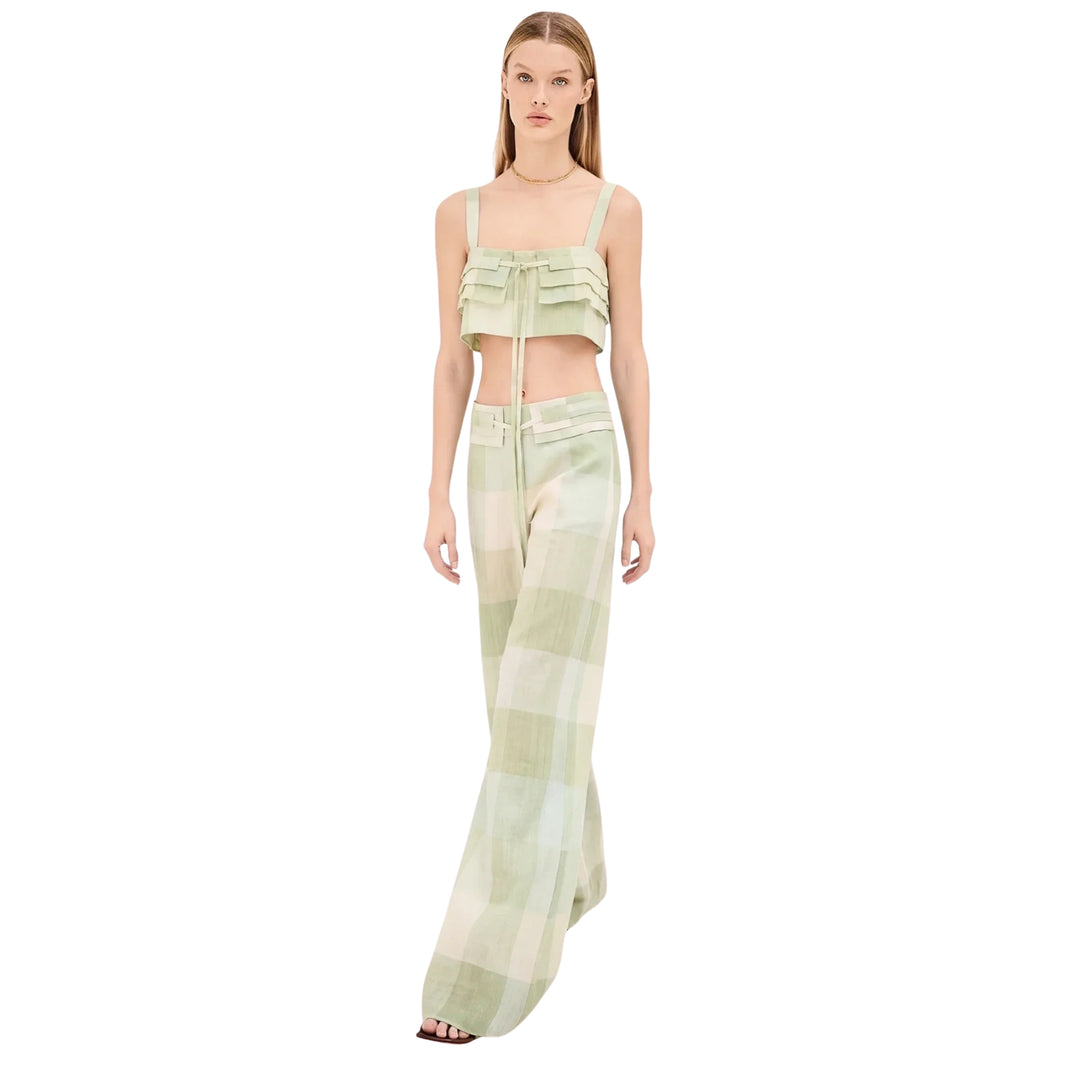 San Andrez Linen Pant in Green