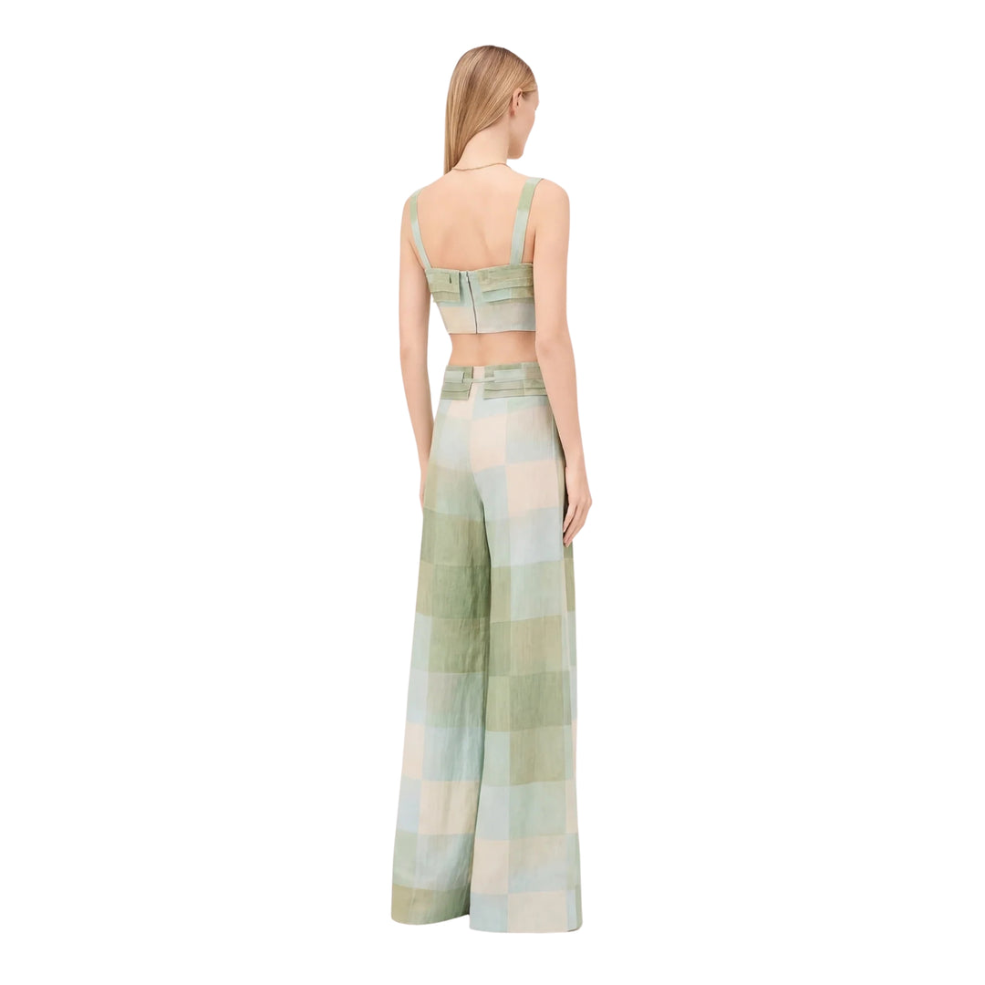 San Andrez Linen Pant in Green