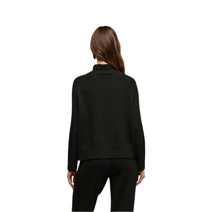 Sandrina Cable Turtleneck in Black