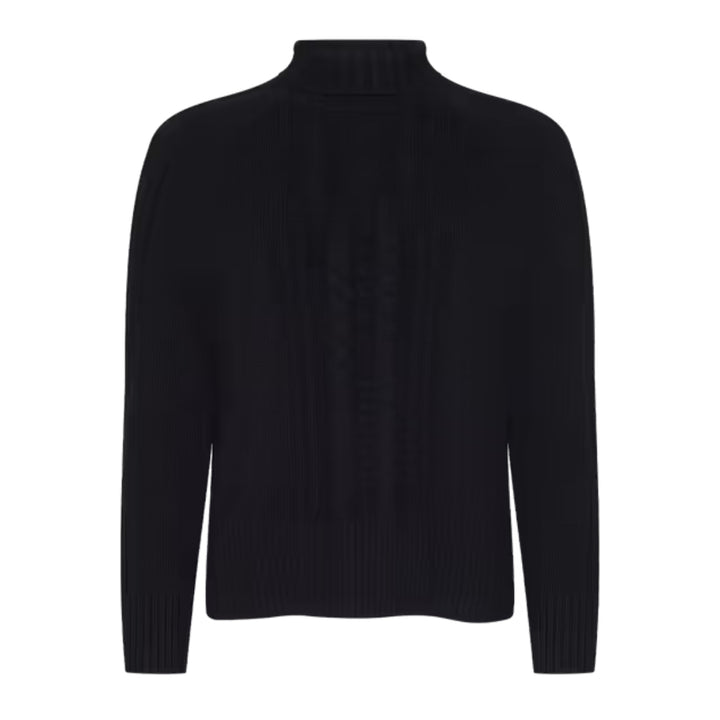 Sandrina Cable Turtleneck in Black