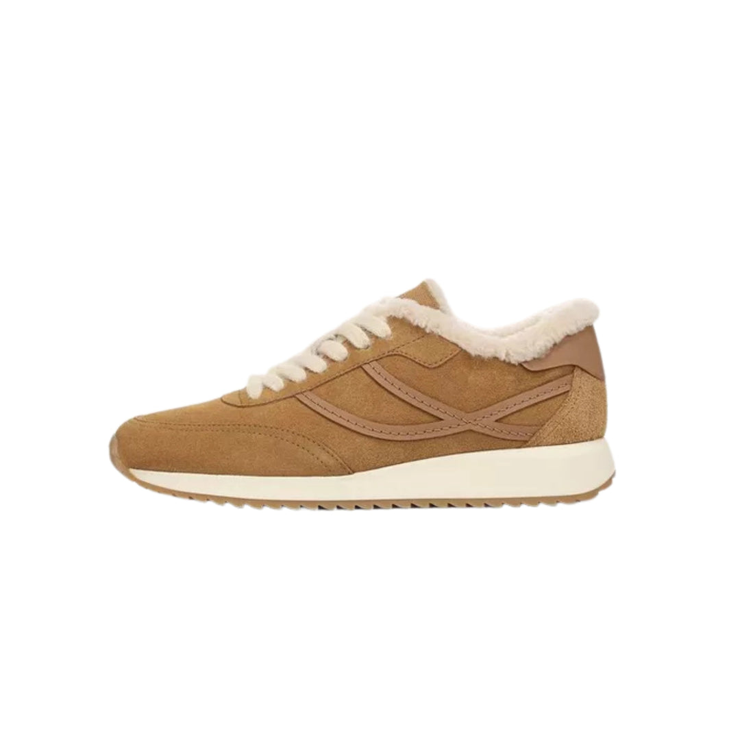 Santa Monica Shearling Sneaker in Honey Brown