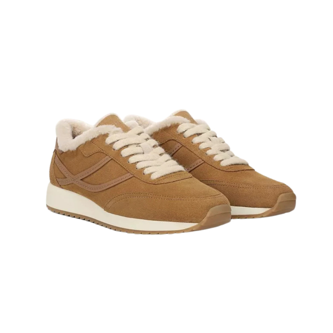 Santa Monica Shearling Sneaker in Honey Brown